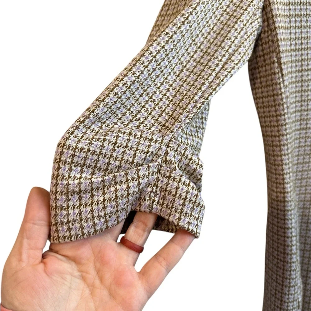 Altar'd State Checkered Blazer - Cream and purple. EUC